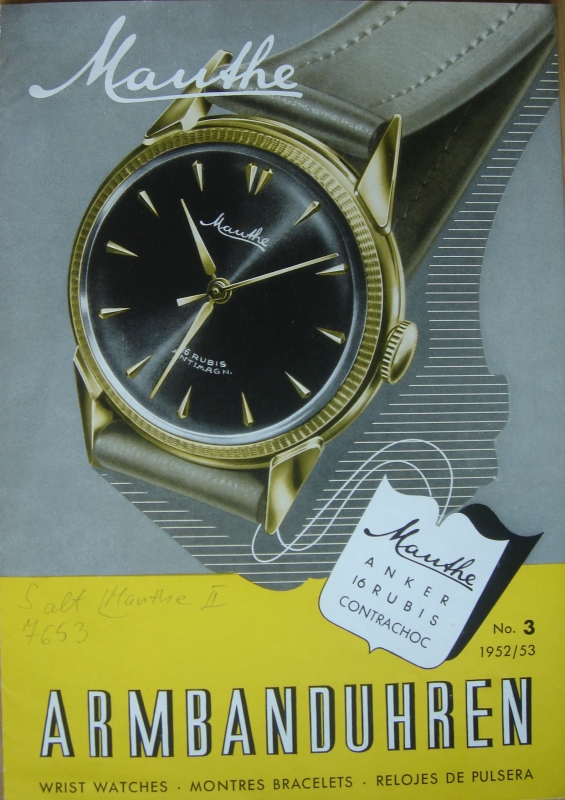 Mauthe-Armbanduhr 1952/53 (Stadtarchiv VS)