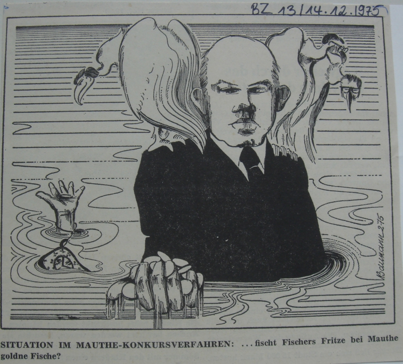 Karikatur: Baumann, Badische Zeitung vom 13./14. Dezember 1975