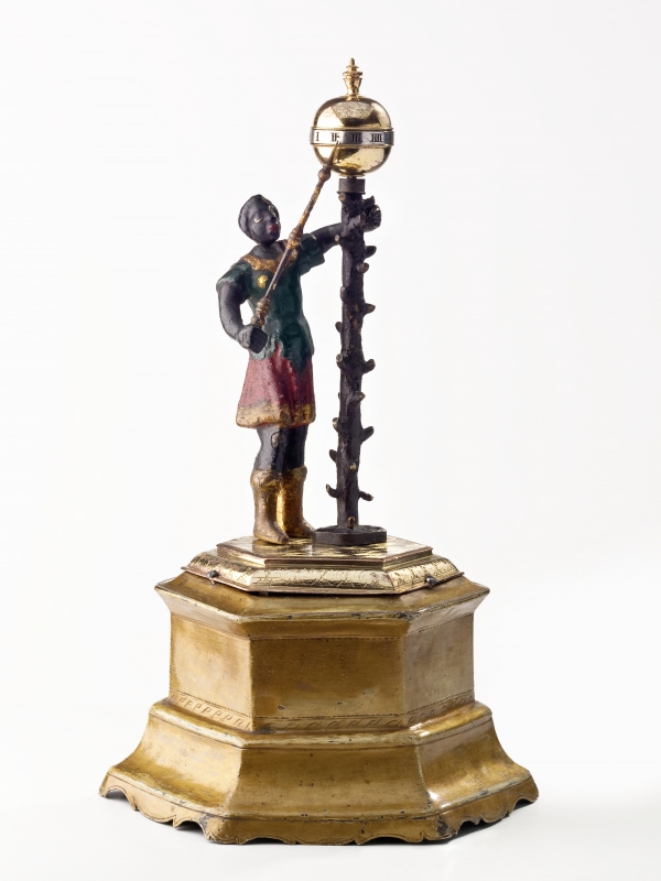 Figurenuhr mit 'Mohr' als Automat, Süddeutschland, Ende 17. Jahrhundert. Copyright: Deutsches Uhrenmuseum Furtwangen