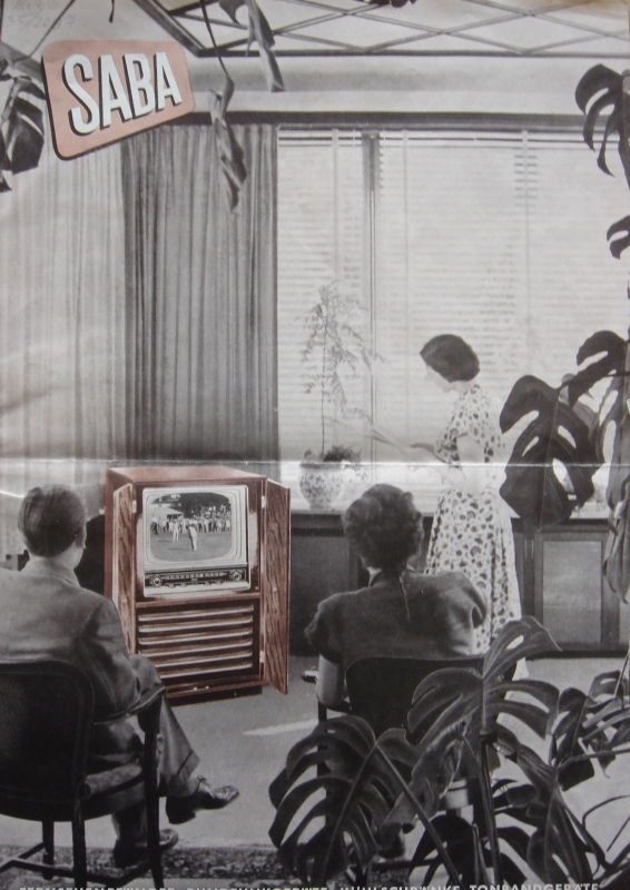 Werbung für Saba-Fernsehgeräte um 1960 (Bild StAVS)