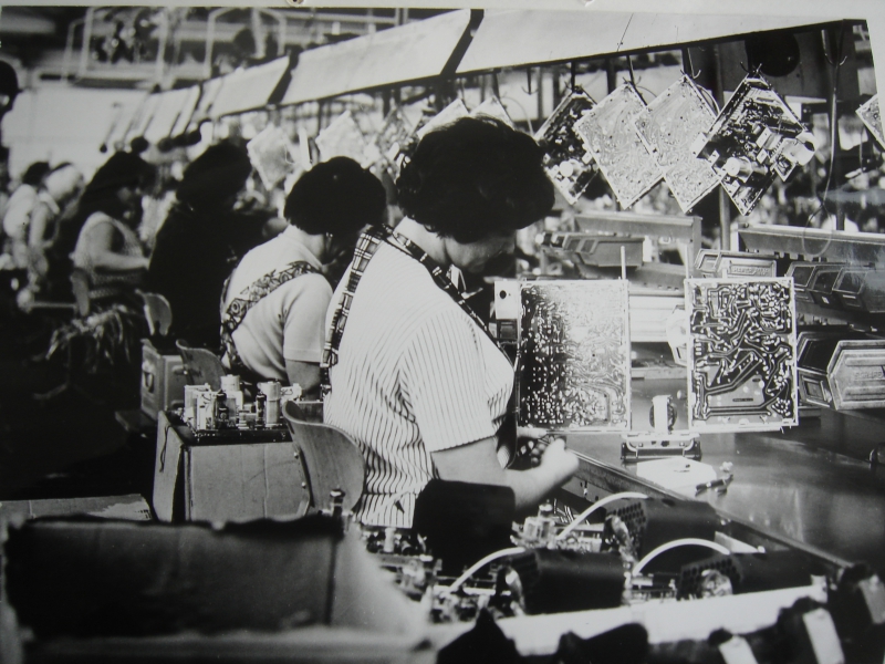 Saba - Leiterplattenbestückung 70er Jahre (Bild: W. Richter)